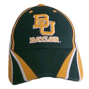 Baylor University Bears NCAA Adjustable Cap Embroidered Green White Gold Hat